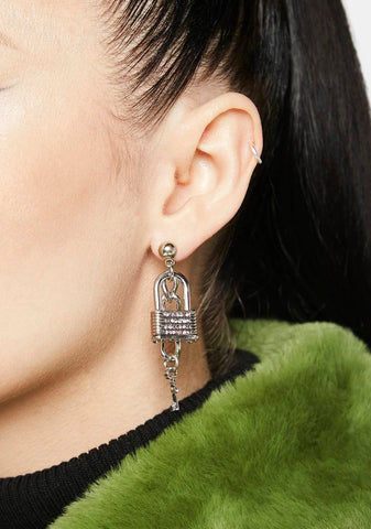 My Devotion Padlock Earrings