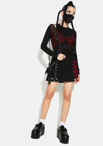 Plaid Two Piece Long Sleeve Shirt