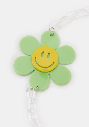 Lime Stay Groovy Chain Necklace