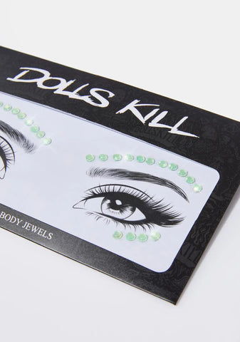 Mint Mojito Light Green Face Gems