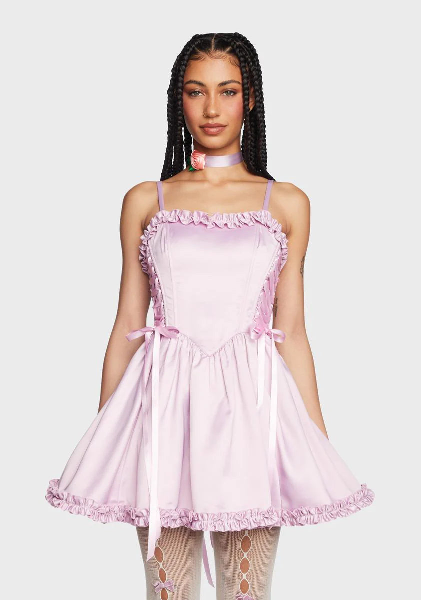 Takes The Cake Mini Dress - Light Purple