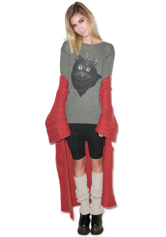 Lucky Fuzzy Cat Chalet Thermal - Dark Green