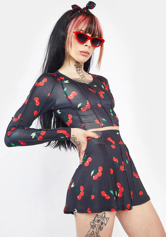 Sweet Serenity Cherry Skirt Set