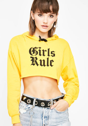 Runnin' The World Cropped Hoodie