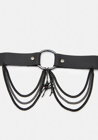 Arachnophobia Chain O-Ring Choker