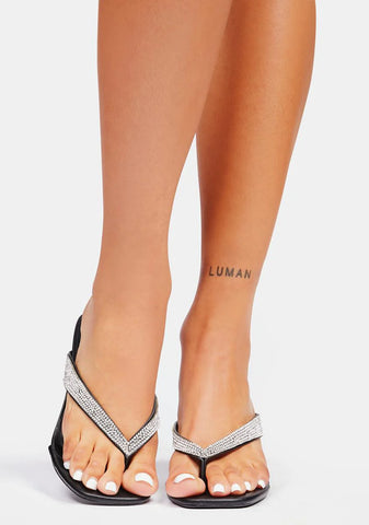 Represent It Thong Kitten Heels