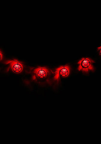 Dark Omens Pentagram String Lights