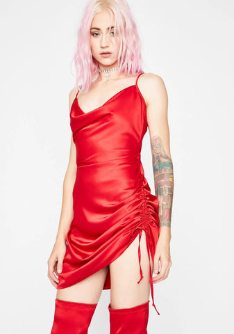 Bleeding Hearts Satin Dress