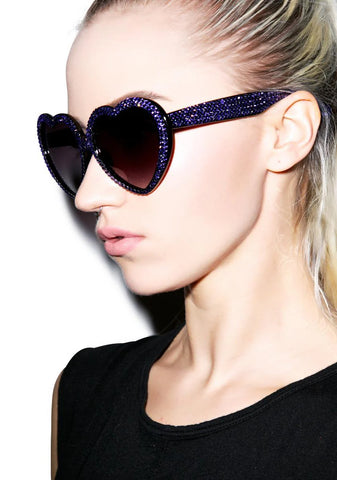 Lavender Swarovski® Heart Sunglasses