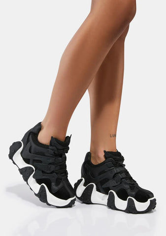 Noir Carambola Platform Sneakers