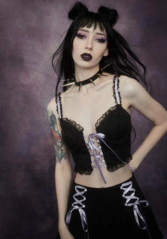 Of Minxes And Men Lace Up Bustier Top