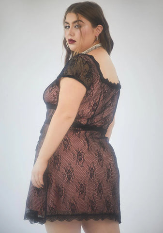 What Ur Missing Mesh Bow Mini Dress