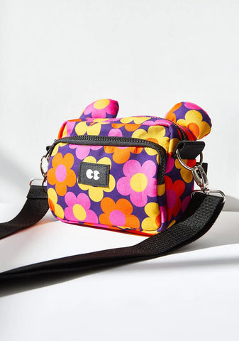 70s Floral Mini Bear Bag