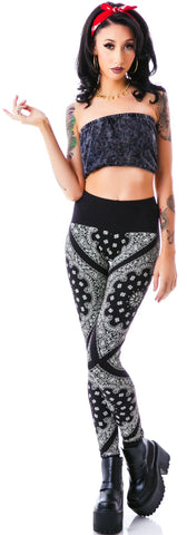 Singles Acid Wash Tube Top - Black