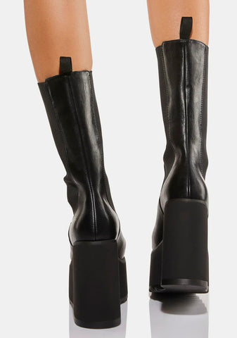 Shy Love Wedge Platform Boots