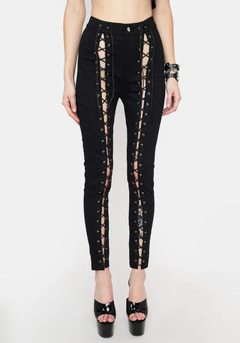 Reach My Level Lace Up Jeans