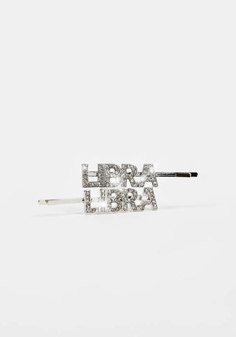 All About Libra Rhinestone Hair Pins
