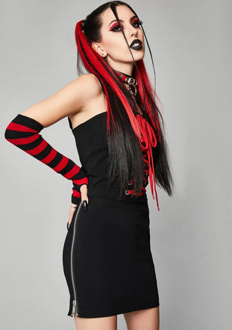 Scene Queen Mini Skirt And Sleeves Set