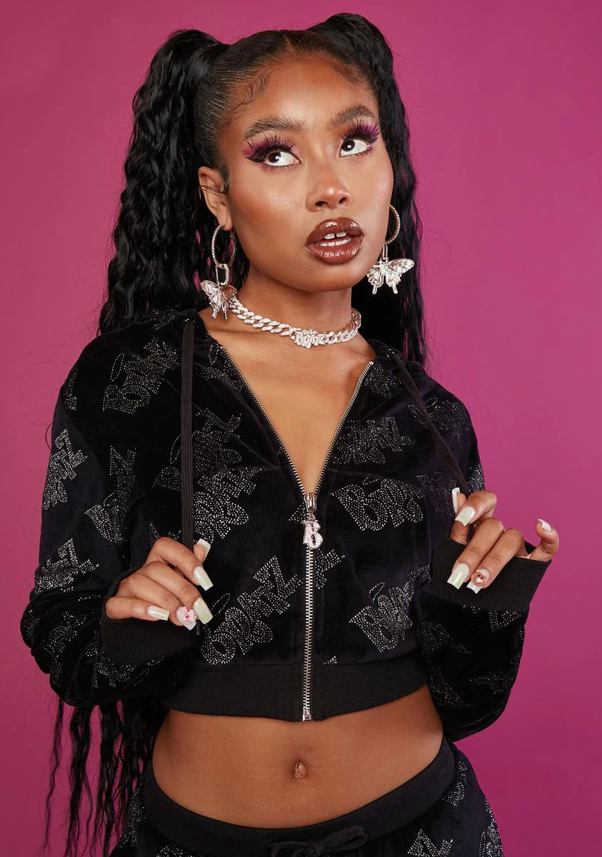 Time To Shine Velour Track Jacket