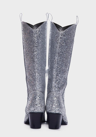 Silver Venicee Cowboy Boots