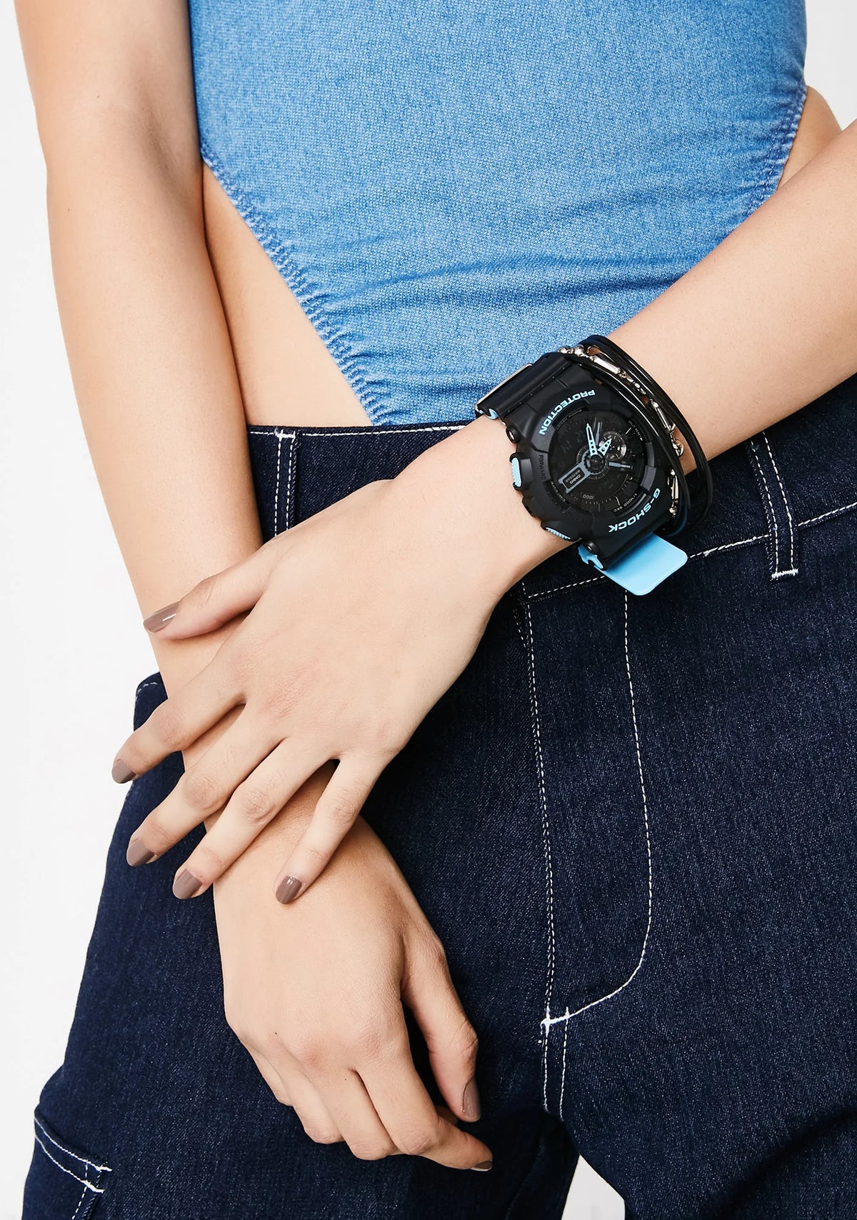 Black With Blue Watch