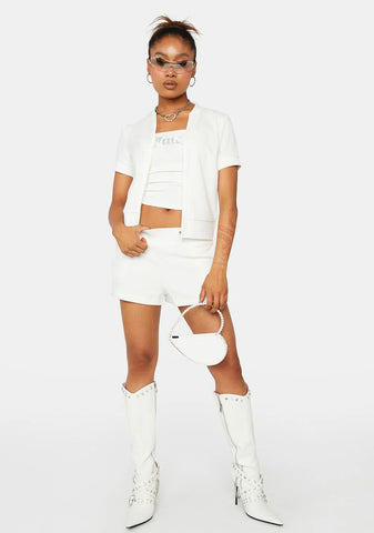 Cream Soda Short Sleeve Big Bling Velour Jacket