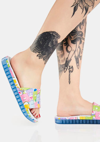 Blue Care Bears Beach Slide Sandals