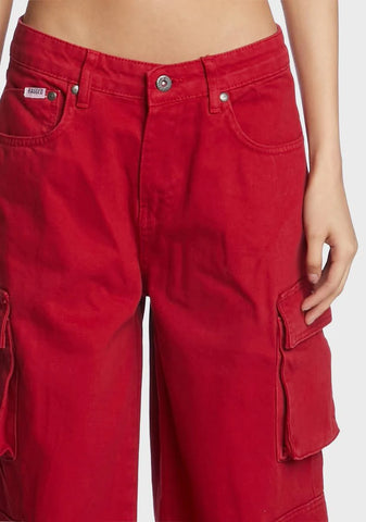 Red Combat Release Jeans