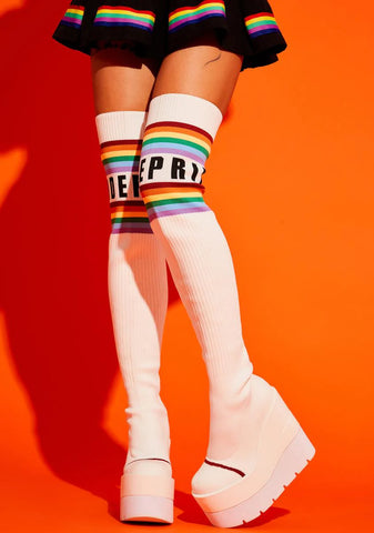 Beaming With Love Thigh High Boots