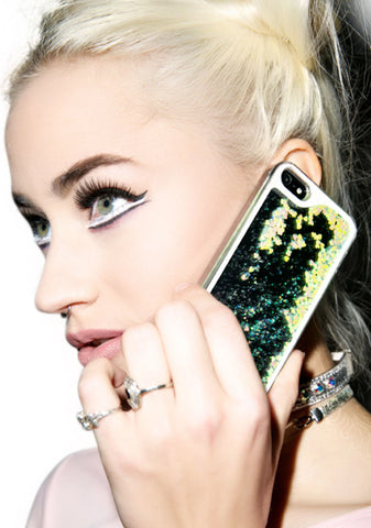 Falling Hearts Glitterfalls iPhone Case