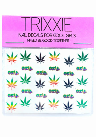 Weed Be Good Together Nail Decals