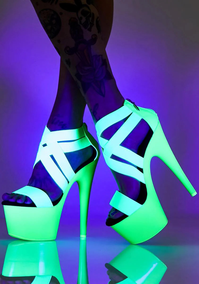 Atomic Tease UV Platform Heels