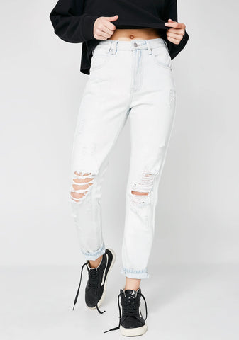 Elaine Stone Age Blue Trashed Jeans