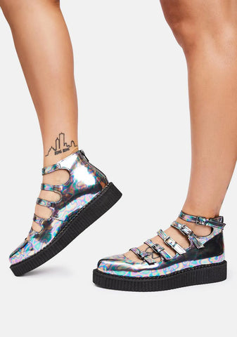 Oil Slick Gladiator Sandals