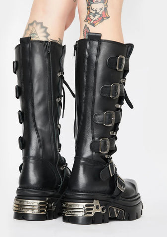 Knee High Buckle Boots