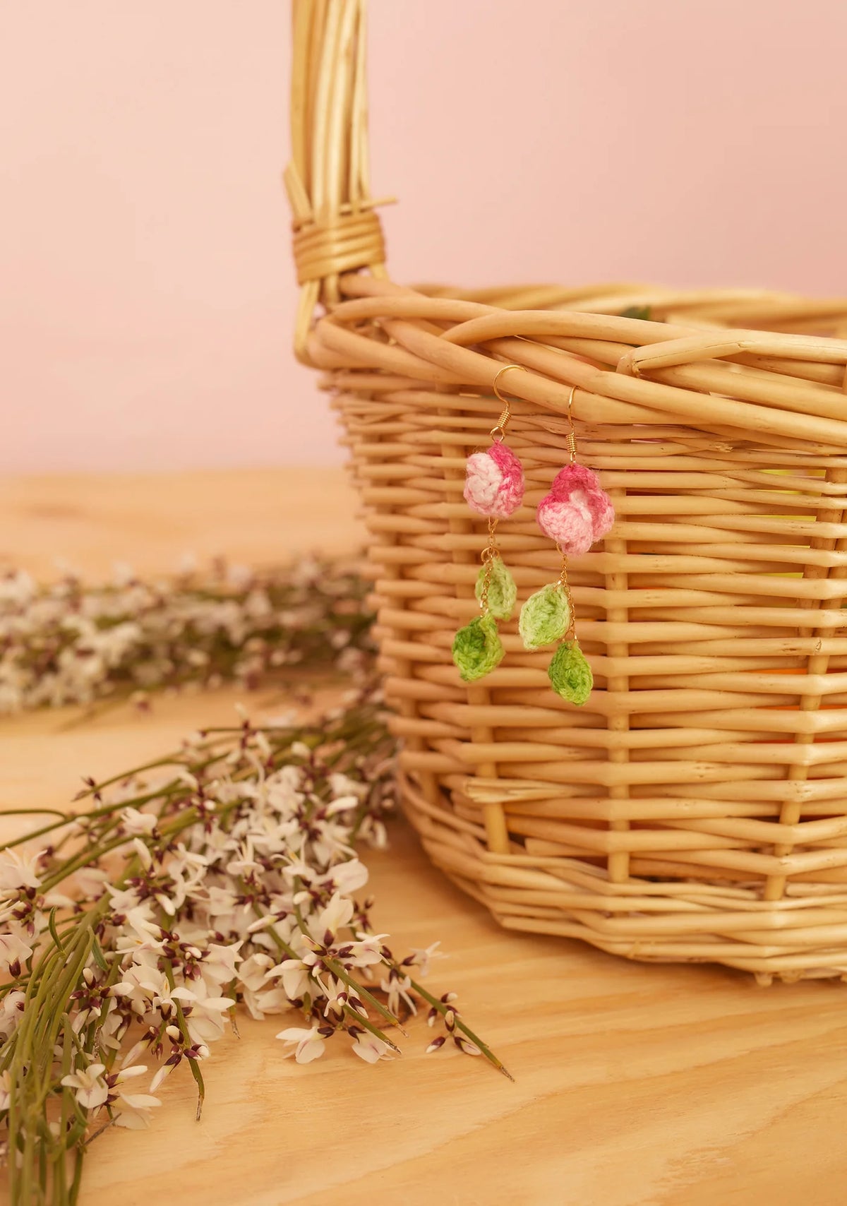 Coming Up Roses Crochet Earrings