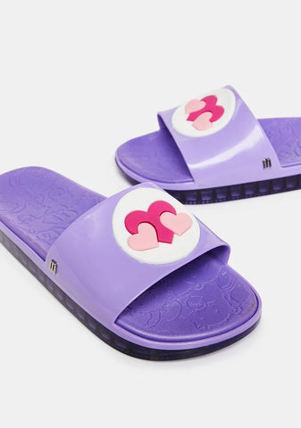 Purple Care Bears Beach Slide Sandals