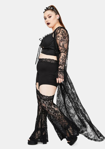 Studying Demonology Lace Bell Sleeve Duster