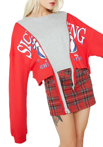 In The Mix Paneled Sweatshirt