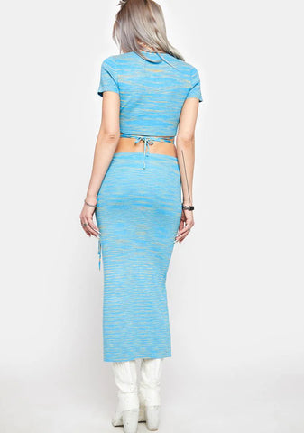 Sky Chasing The Sun Midi Skirt
