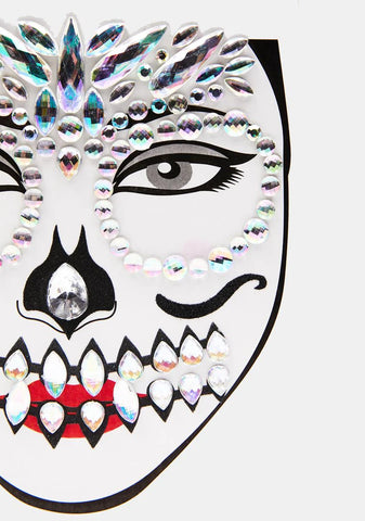 Dead But Glam Skull Face Gems