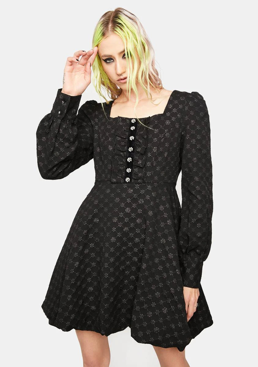 Warning Series Embroidered Dress