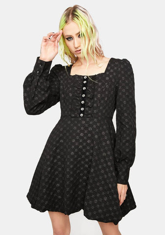 Warning Series Embroidered Dress