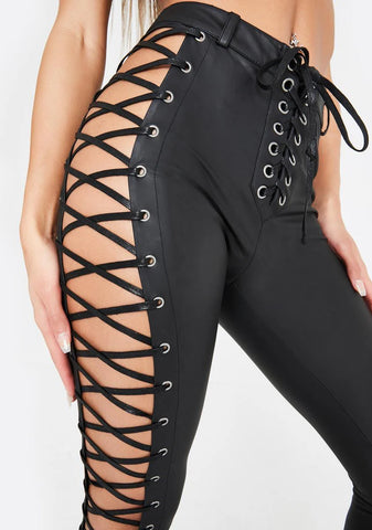 Rowdy Room Lace-Up Pants