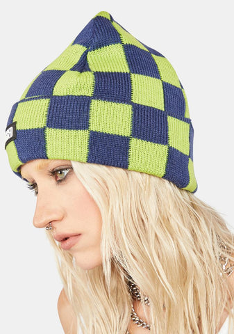 Player Checkered Beanie