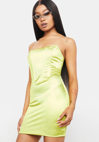 Heaven Tonight Satin Mini Dress