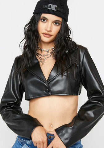 Night I Am Fearless Cropped Blazer