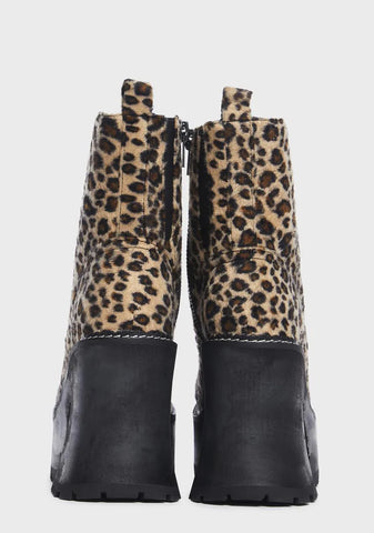 Wide Fit Catty Animal Behavior Platform Boots