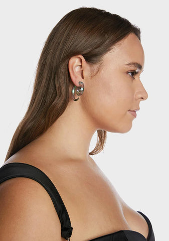 Artistic Command Spiral Faux Plug Earrings