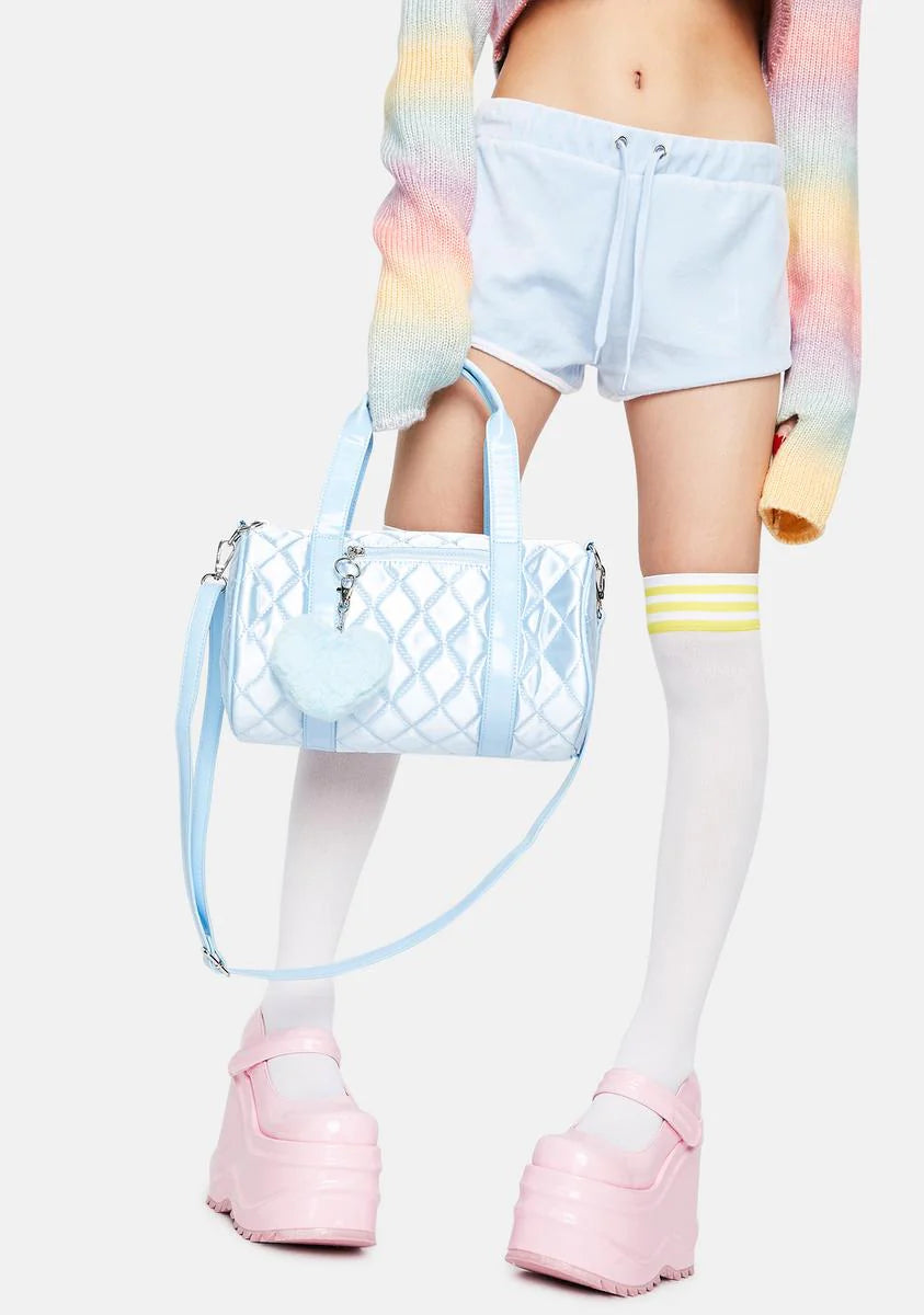 Periwinkle Little Delights Quilted Duffel Bag